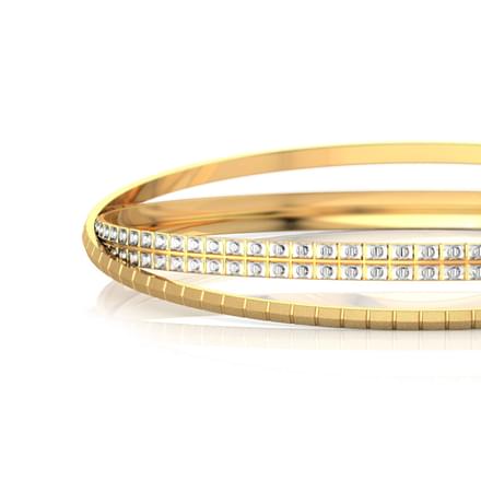 Crossover Texture Gold Bangle