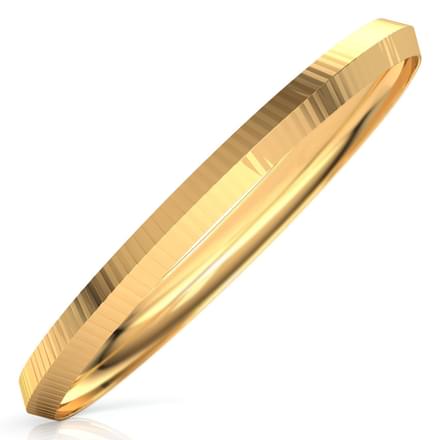 Edgy Stripes Gold Bangle