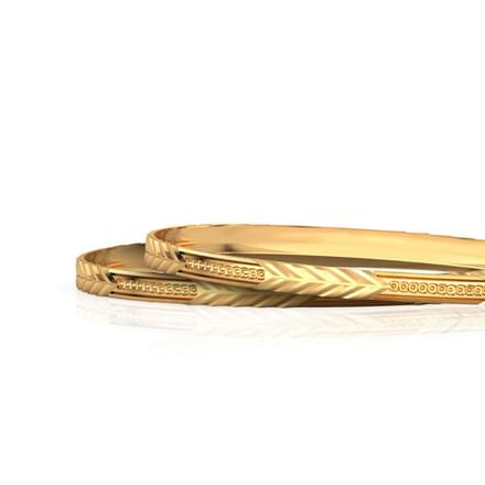Chevron Pattern Bangle Set of 2