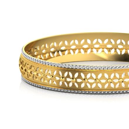 Petals Cutout Gold Bangle