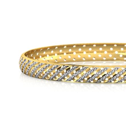 Edgy Lattice Gold Bangle
