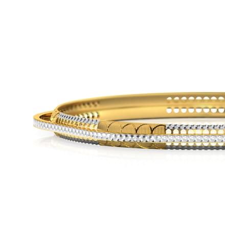 Seam Texture Gold Bangle