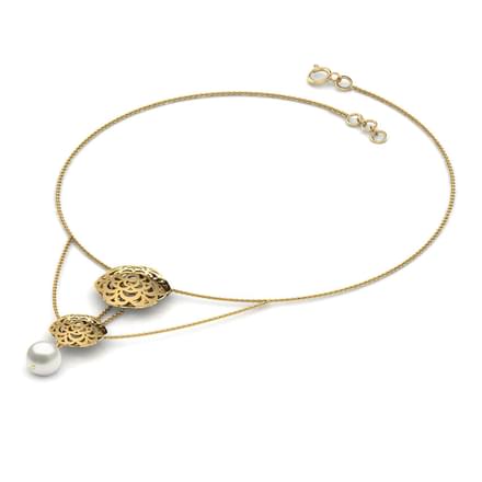 Kate Double Floral Drop Necklace