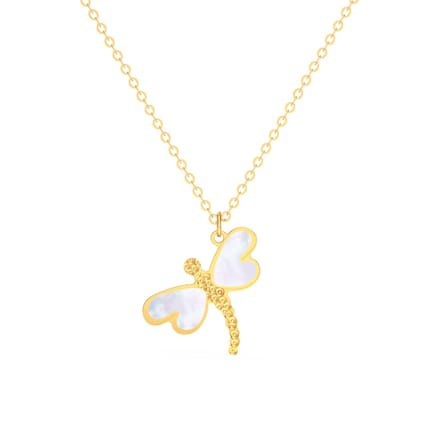 Dragonfly Mother of Pearl Necklace