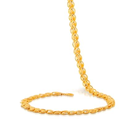 Delight Texture Link Gold Chain