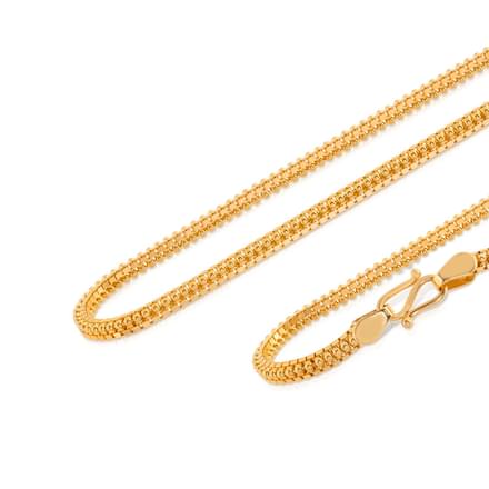 Ball And Box Link Gold Chain