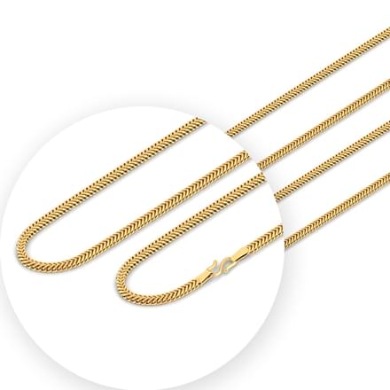 Plush Foxtail Weave Gold Chain