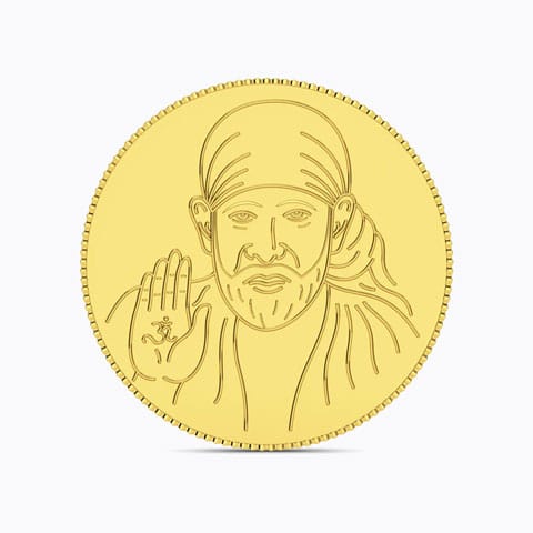 2g, 24Kt Shirdi Sai Baba Gold Coin Gold Coin 2g, 24Kt Shirdi Sai Baba Gold Coin