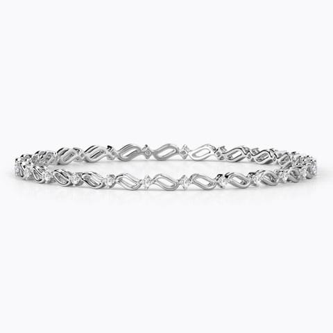 Millennia Diamond Bangle Diamond Bangles 14 Karat White Gold Millennia Diamond Bangle