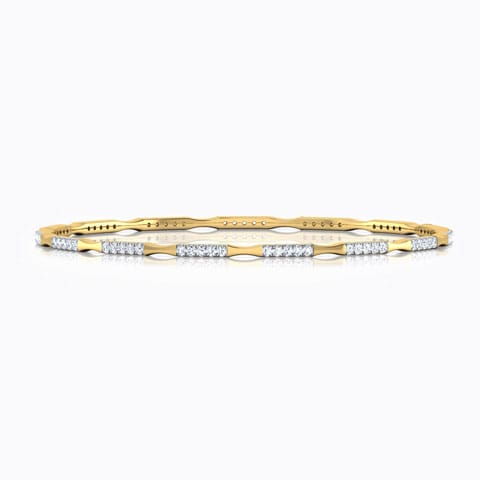 Kaya Wave Diamond Bangle Diamond Bangles 18 Karat Yellow Gold Kaya Wave Diamond Bangle