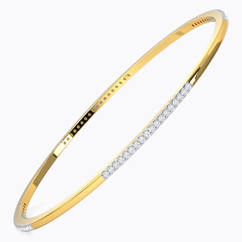 Iris Classic Diamond Bangle Diamond Bangles 18 Karat Yellow Gold Iris Classic Diamond Bangle