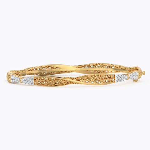 Swivel Diamond Bangle Diamond Bangles 18 Karat Yellow Gold Swivel Diamond Bangle