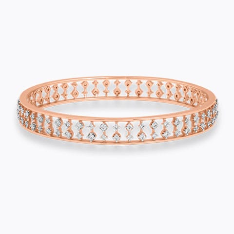 Eisha Glamorous Diamond Bangle Diamond Bangles 18 Karat Rose Gold Eisha Glamorous Diamond Bangle