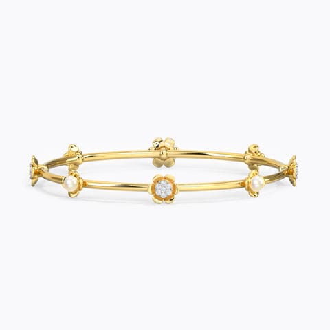 Elegant Posy Gemstone Bangle Diamond,Gemstone Bangles 14 Karat Yellow Gold Elegant Posy Gemstone Bangle