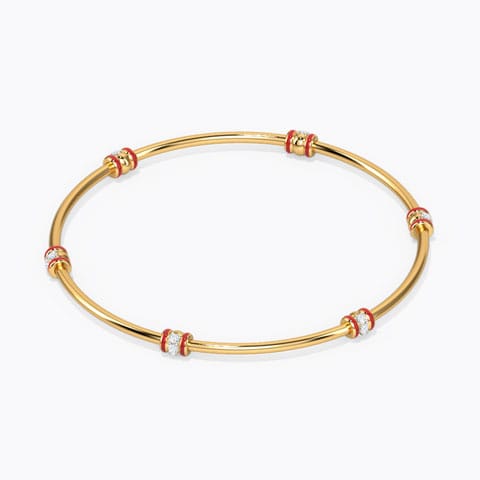 Darsika Loha Diamond Bangle Diamond Bangles 14 Karat Yellow Gold Darsika Loha Diamond Bangle