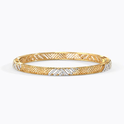 Khina Diamond Bangle Diamond Bangles 14 Karat Yellow Gold Khina Diamond Bangle