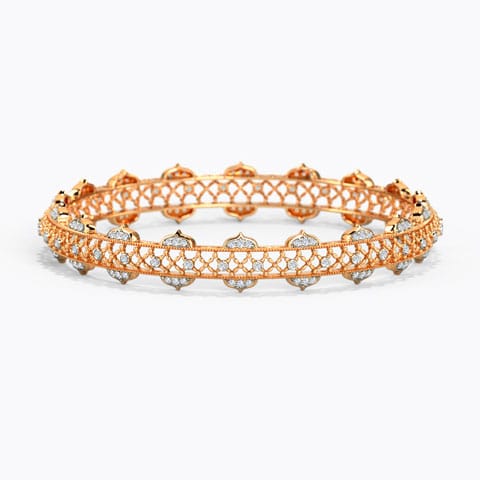 Ziba Diamond Bangle Diamond Bangles 14 Karat Rose Gold Ziba Diamond Bangle
