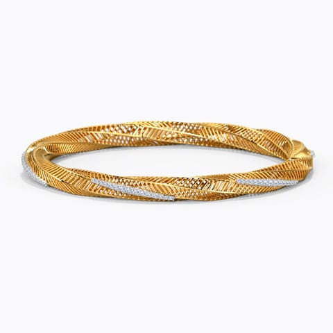 Amparo Diamond Bangle Diamond Bangles 14 Karat Yellow Gold Amparo Diamond Bangle