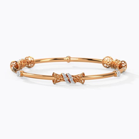 Jaimie Diamond Bangle Diamond Bangles 14 Karat Rose Gold Jaimie Diamond Bangle