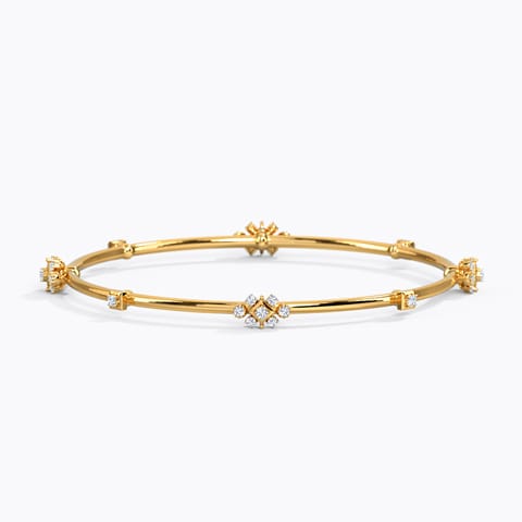 Falicity Diamond Bangle Diamond Bangles 14 Karat Yellow Gold Falicity Diamond Bangle