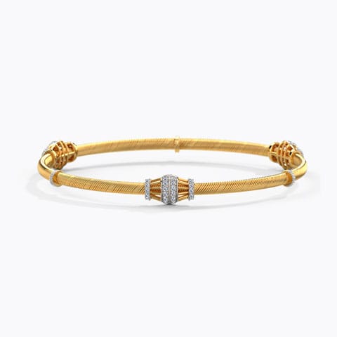 Rahi Diamond Bangle Diamond Bangles 14 Karat Yellow Gold Rahi Diamond Bangle