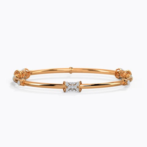 Samya Diamond Bangle Diamond Bangles 14 Karat Rose Gold Samya Diamond Bangle
