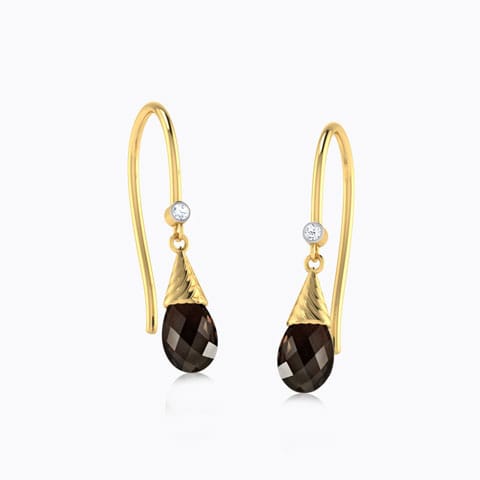 Stylish Gemstone Drop Earrings Diamond,Gemstone Earrings 18 Karat Yellow Gold Stylish Gemstone Drop Earrings