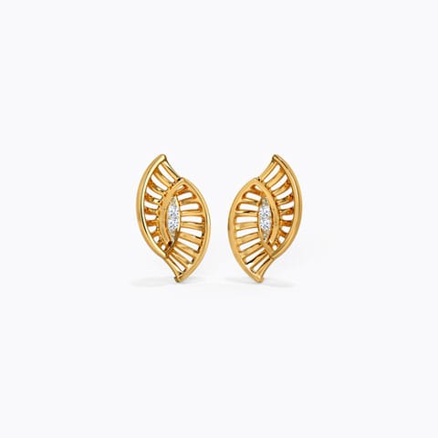 Elaine Diamond Stud Earring Diamond Earrings 18 Karat Yellow Gold Elaine Diamond Stud Earring