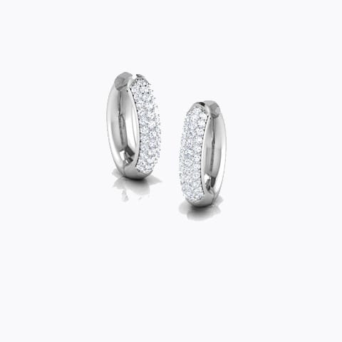 Lise Diamond Hoop Earrings Diamond Earrings 18 Karat White Gold Lise Diamond Hoop Earrings