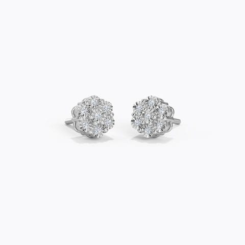 Rowena Diamond Stud Earrings Diamond Earrings 18 Karat White Gold Rowena Diamond Stud Earrings