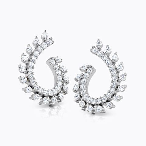 Radiant Diamond Hoop Earrings Diamond Earrings 18 Karat White Gold Radiant Diamond Hoop Earrings