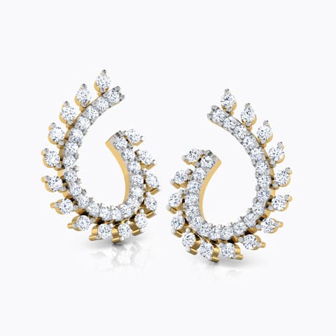 Radiant Diamond Hoop Earrings Diamond Earrings 14 Karat Yellow Gold Radiant Diamond Hoop Earrings