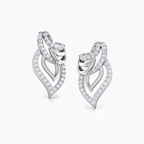Sparkle Bloom Diamond Stud Earrings Diamond Earrings 14 Karat White Gold Sparkle Bloom Diamond Stud Earrings