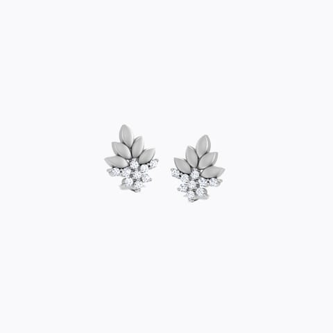 Bouquet Platinum Stud Earrings Platinum,Diamond Earrings Platinum 950 Platinum Bouquet Platinum Stud Earrings