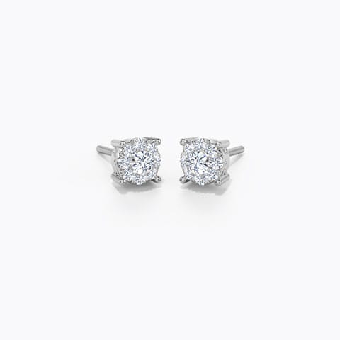 Iris Glam Diamond Stud Earrings Diamond Earrings 18 Karat White Gold Iris Glam Diamond Stud Earrings