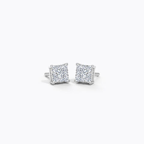 Isla Dazzle Diamond Stud Earrings Diamond Earrings 18 Karat White Gold Isla Dazzle Diamond Stud Earrings