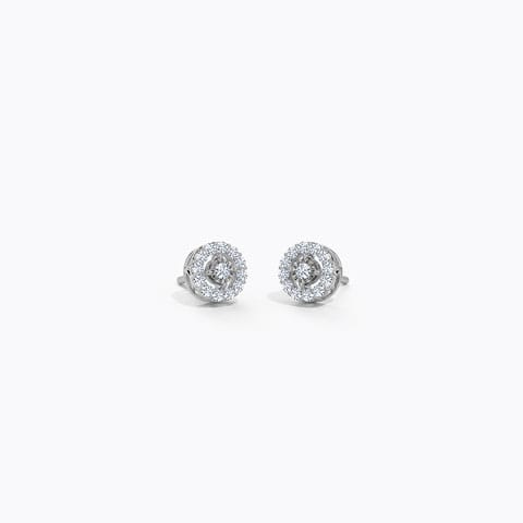Hala Diamond Stud Earrings Diamond Earrings 18 Karat White Gold Hala Diamond Stud Earrings