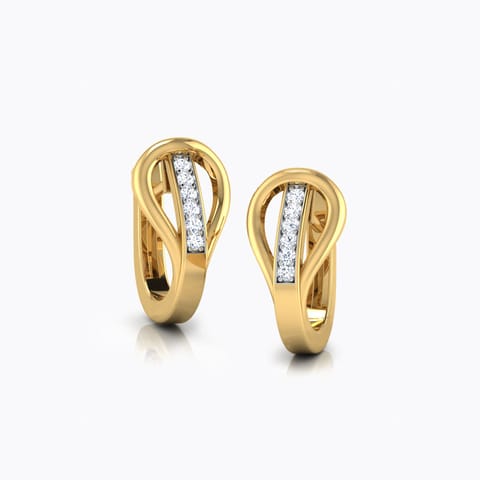 Reverse Diamond Drop Earrings Diamond Earrings 18 Karat Yellow Gold Reverse Diamond Drop Earrings