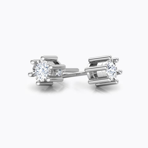 Glitter Miracle Plate Diamond Stud Earrings Diamond Earrings 18 Karat White Gold Glitter Miracle Plate Diamond Stud Earrings