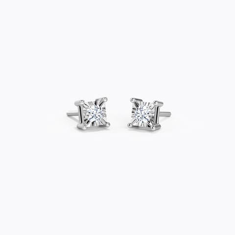 Tia Diamond Stud Earrings Diamond Earrings 18 Karat White Gold Tia Diamond Stud Earrings