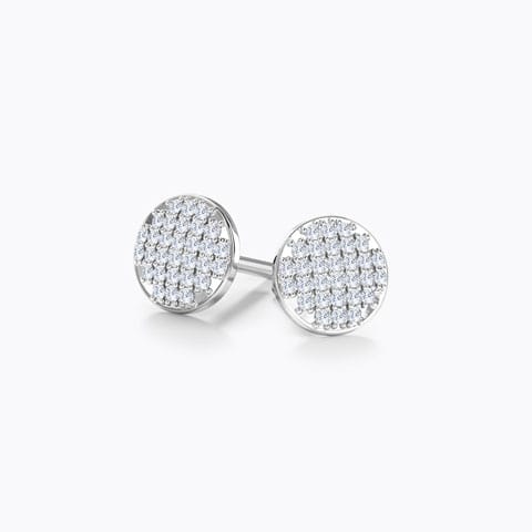 Emma Glitter Diamond Stud Earrings Diamond Earrings 18 Karat White Gold Emma Glitter Diamond Stud Earrings