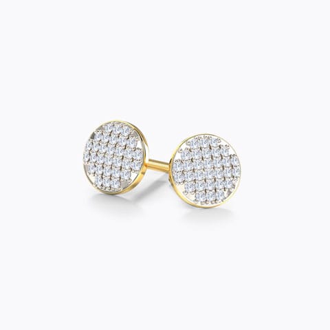 Emma Glitter Diamond Stud Earrings Diamond Earrings 18 Karat Yellow Gold Emma Glitter Diamond Stud Earrings