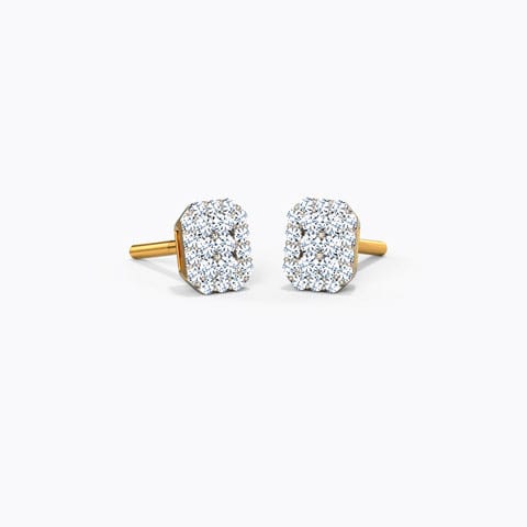 Abigail Diamond Stud Earrings Diamond Earrings 18 Karat Yellow Gold Abigail Diamond Stud Earrings