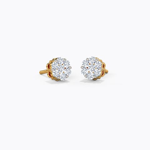 Layla Diamond Stud Earrings Diamond Earrings 18 Karat Yellow Gold Layla Diamond Stud Earrings