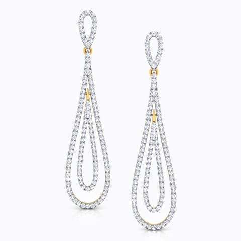 Elena Oscillate Diamond Drop Earrings Diamond Earrings 14 Karat Yellow Gold Elena Oscillate Diamond Drop Earrings
