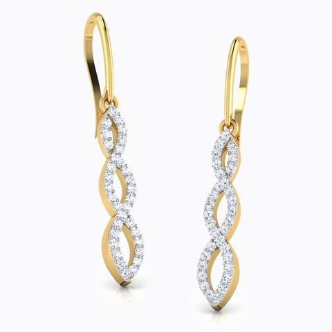 Callie Dribble Diamond Drop Earrings Diamond Earrings 18 Karat Yellow Gold Callie Dribble Diamond Drop Earrings