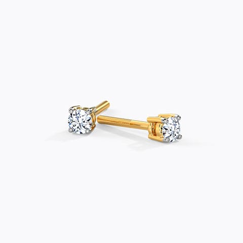 Serene Diamond Stud Earrings Diamond Earrings 18 Karat Yellow Gold Serene Diamond Stud Earrings