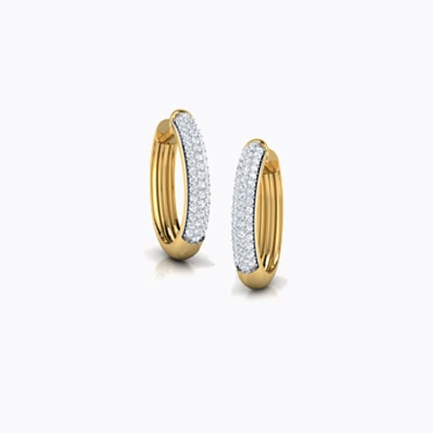 Natalie Grand Diamond Hoop Earrings Diamond Earrings 18 Karat Yellow Gold Natalie Grand Diamond Hoop Earrings