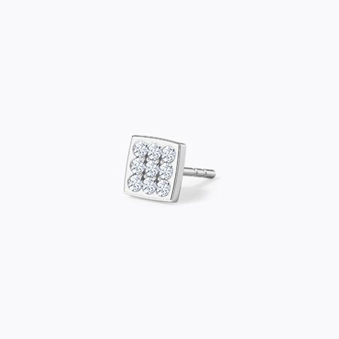 Peter Diamond Ear Stud for Men Diamond Earrings 14 Karat White Gold Peter Diamond Ear Stud for Men