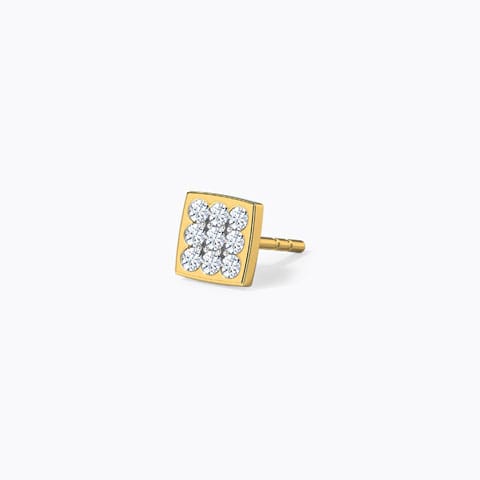 Peter Diamond Ear Stud for Men Diamond Earrings 18 Karat Yellow Gold Peter Diamond Ear Stud for Men